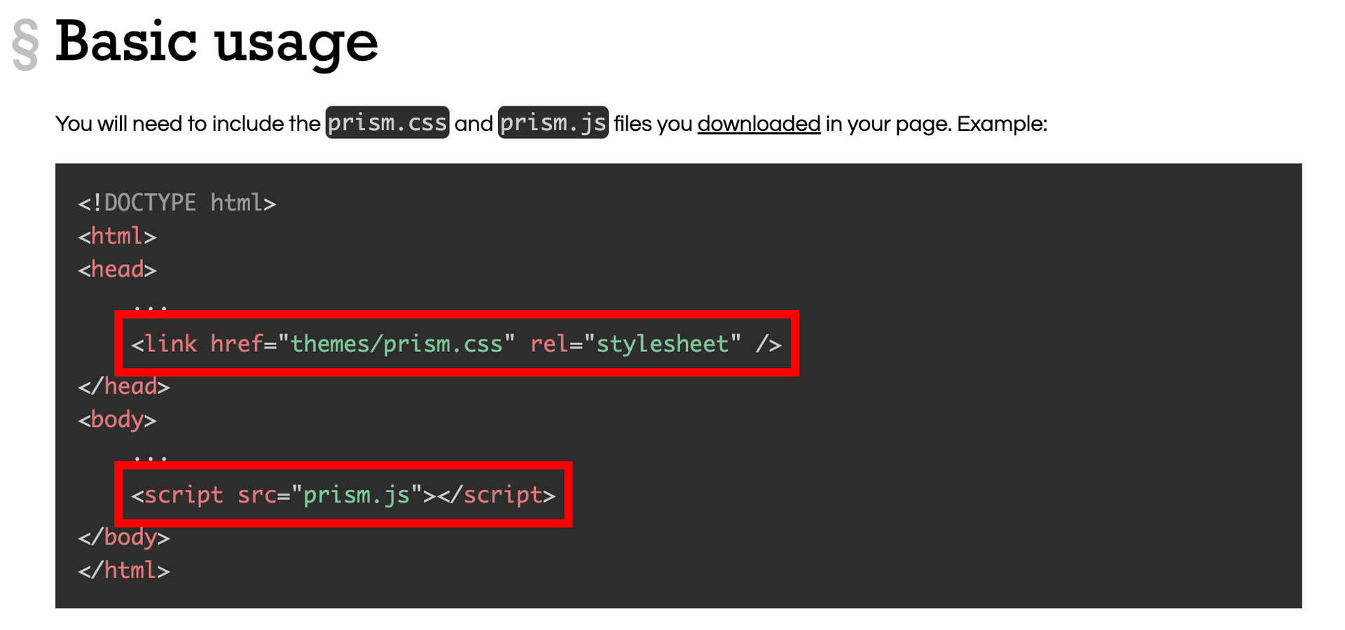 PrismJS 웹사이트