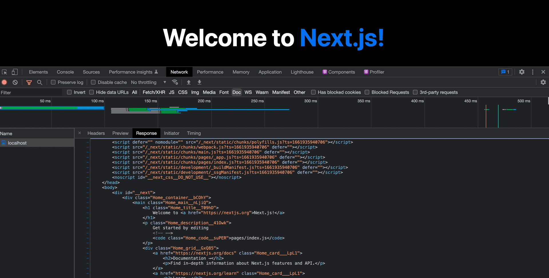 Next.js localhost.html